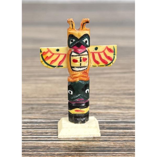 1950s Northwest Coast Carved Bone Totem Pole
