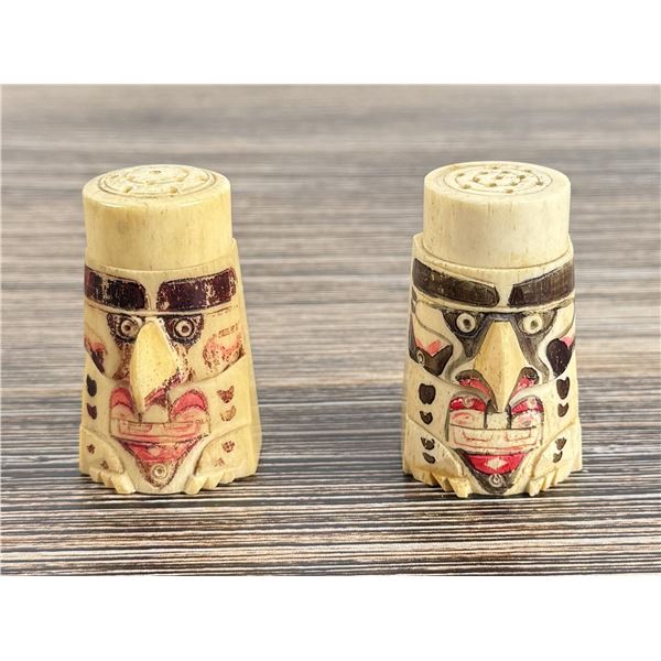 Carved Totem Pole Salt & Pepper Shakers