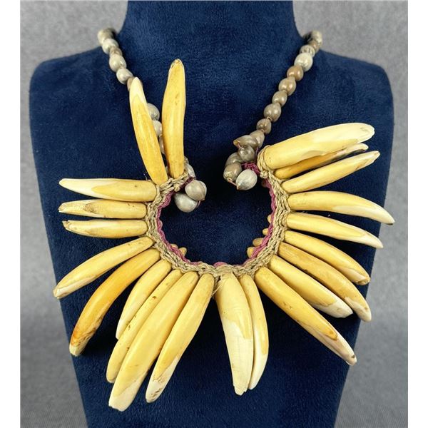 19th Century Fijian Whale Tooth Necklace