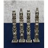Image 1 : Alaskan Inuit Eskimo Pewter Totem Poles