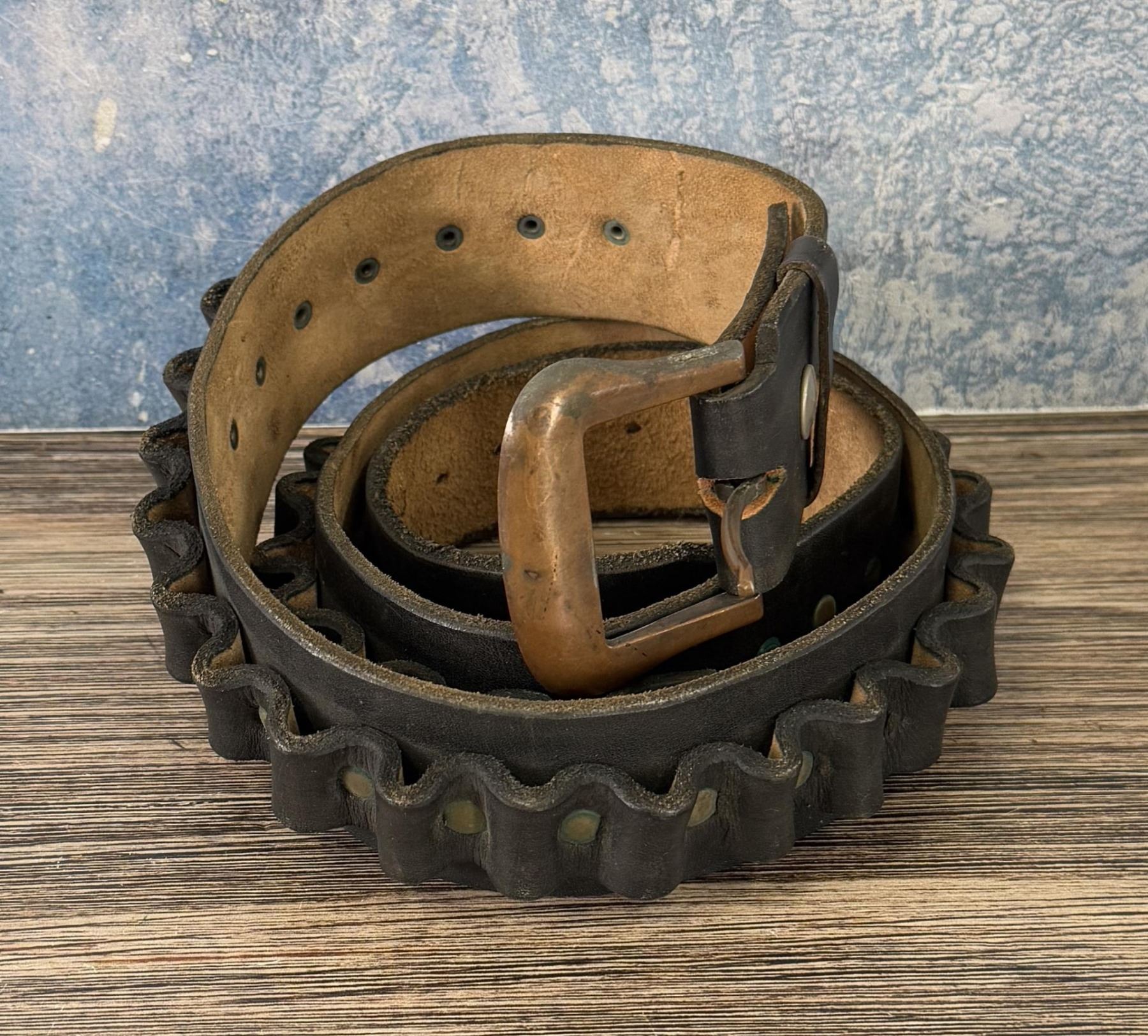 Leather Cowboy Ammo Belt Gun Rig