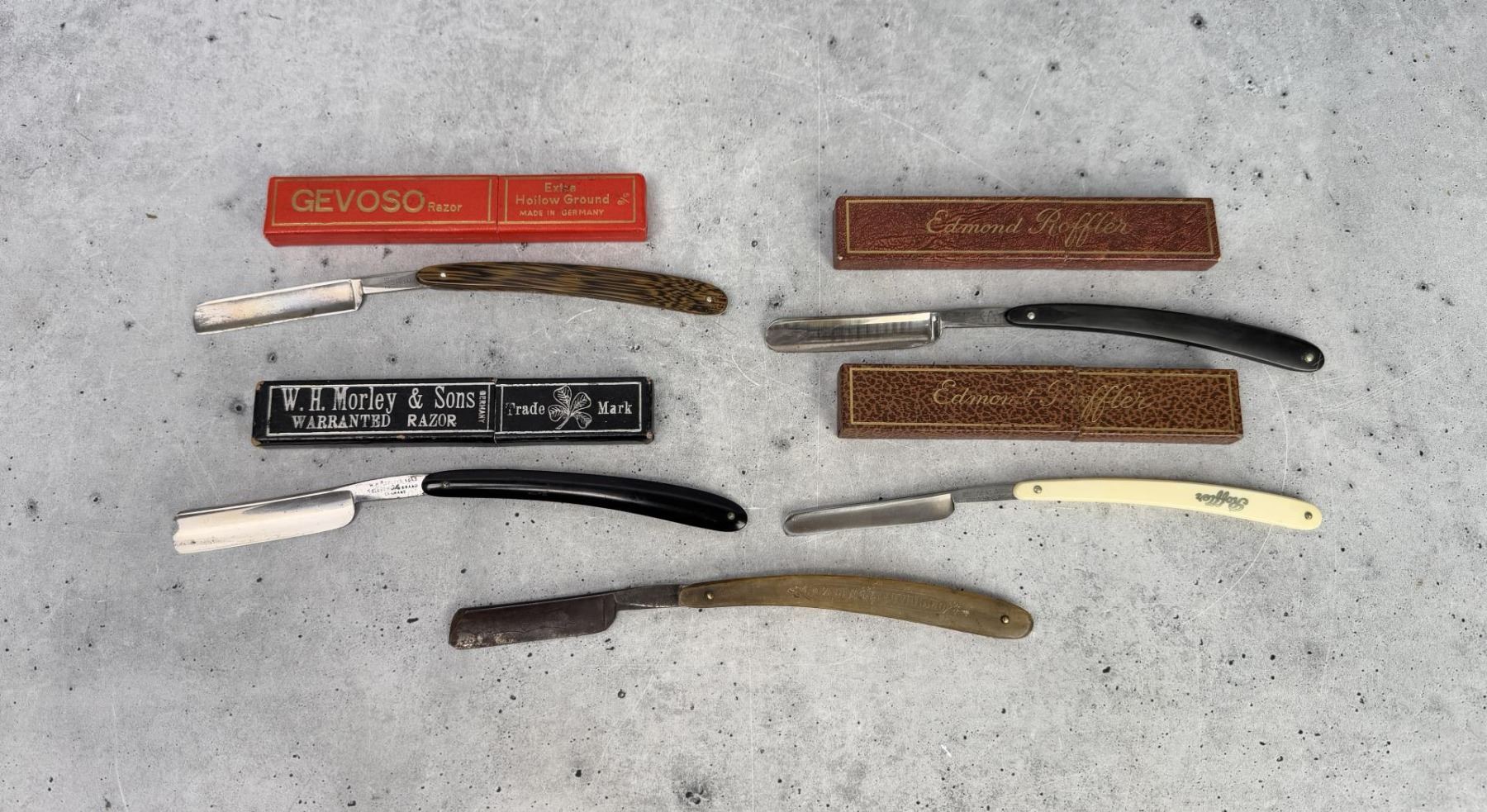 Collection of Antique Straight Razors