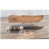 Image 2 : Stacked Leather Handle Hunting Knife