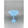 Image 1 : Fenton Blue Satin Persian Medallion Compote
