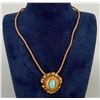 Image 1 : Navajo Elk Rosette Turquoise Necklace