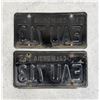 Image 2 : 1963 California Black & Yellow License Plate Set