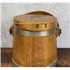Image 3 : Country Primitive Wood Firkin Bucket