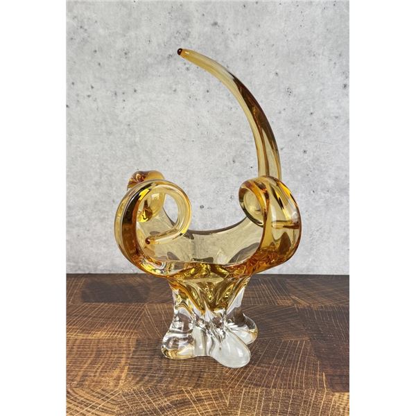 Mid Century Chalet Glass Basket