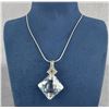 Image 1 : Faceted Crystal Sterling Silver Necklace
