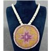 Native American Indian Beaded Rosette Necklace