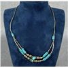 Navajo Liquid Silver Turquoise Beaded Necklace