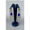 Image 1 : H Lewis Sterling Silver Azurite Earrings
