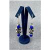 Image 1 : Lapis Lazuli Amethyst Sterling Silver Earrings
