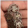 Image 4 : Mexican Silver Coin Pocket Watch Fob and Bracelet