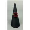 Image 1 : 10K Gold Synthetic Ruby Ring