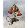 Image 2 : Tiffany Style Three Shade Lily Table Lamp