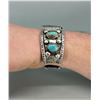 Image 2 : Navajo Sterling Turquoise Watch Band Bracelet