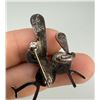 Image 3 : Zuni Sterling Silver Inlaid Roadrunner Brooch