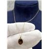 Image 3 : 14k Gold Smokey Quartz Necklace