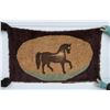 Image 1 : Antique Primitive Horse Hooked Rug
