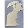 Image 2 : Large Die Cut Ghost With Bat Halloween Decoration
