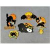 Image 1 : Group Of Die Cut Flocked Halloween Decorations