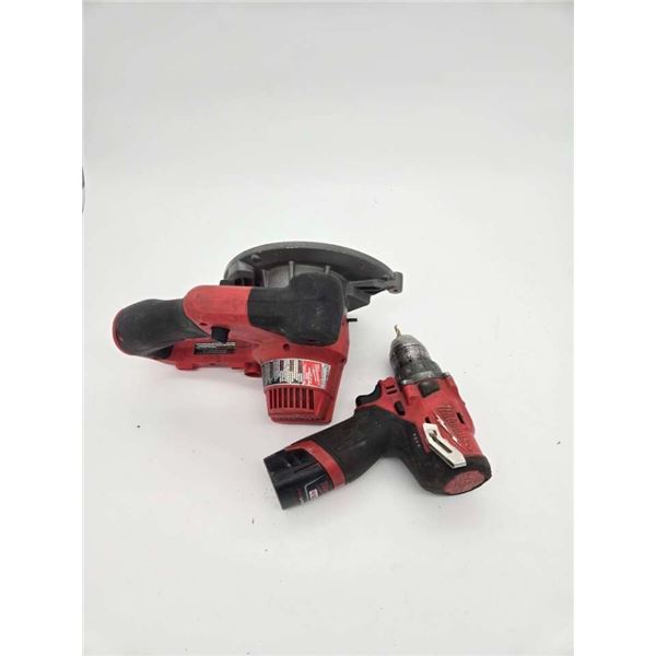 Milwaukee Fuel circular saw and drill