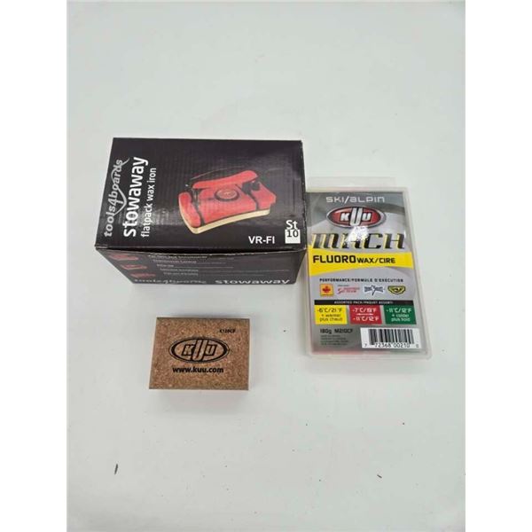 ski and snow board wax iron and wax