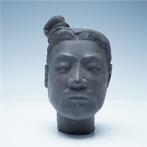 Terracotta Warrior Head Sculpture, Qin Shi Huang Museum Mark