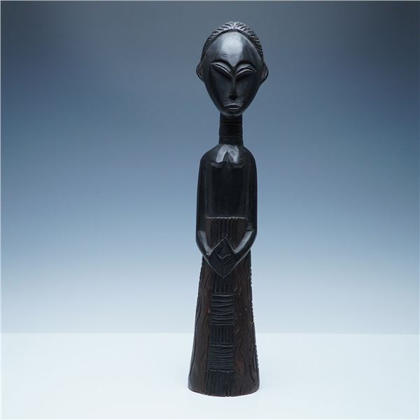 Ghana Hand-Carved Wooden African Figurine