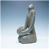 Image 2 : Hand-Carved Soapstone Sculpture, Kneeling Woman with Offering