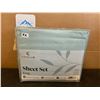 Image 1 : LuxClub King Size Sheet Set 6 Piece Teal Colour
