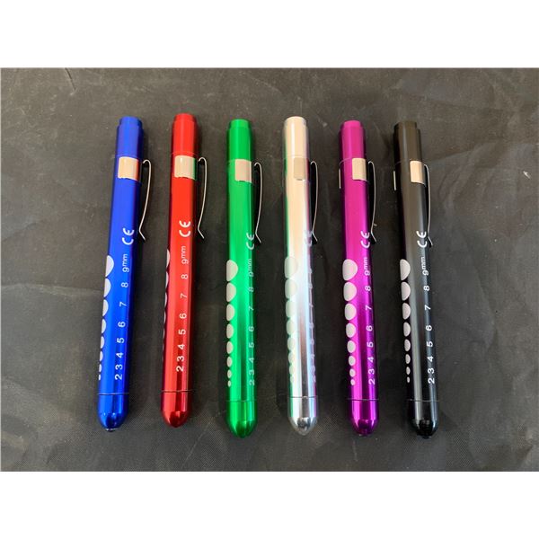 Pen Lights For Nurses 6 Pack Multi Colour (Batteries Not Included)