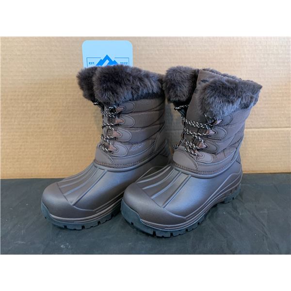 Womens Brown Waterpoof Winter Snow Boots Size 8.5 (EU size 39)