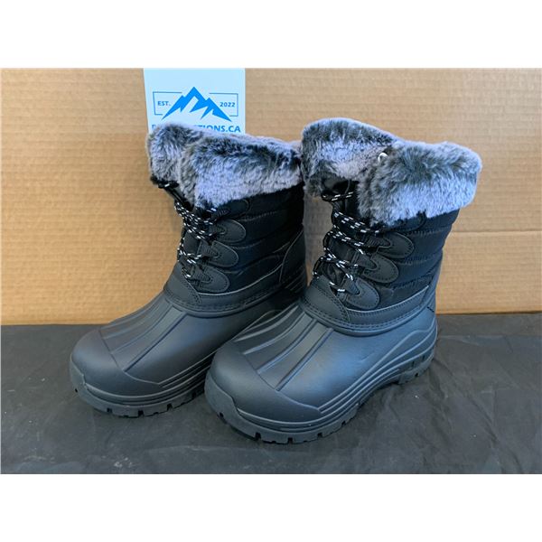 Womens Black Waterpoof Winter Snow Boots Size 8.5 (EU size 39)