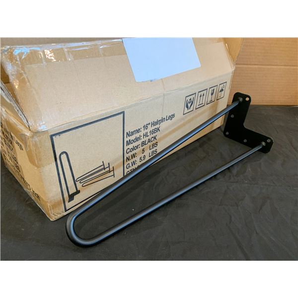 4 Black 16" Hairpin Tabel Legs