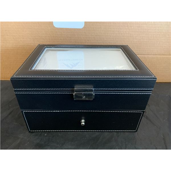 Cas De'Lux 20 Slot Glass Top Watch Box