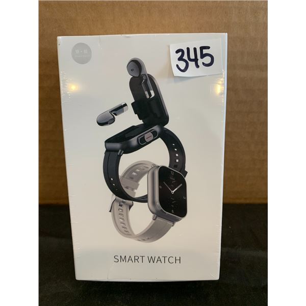 Wireless Sliver Earbuds and Sport Smart Watch Duo