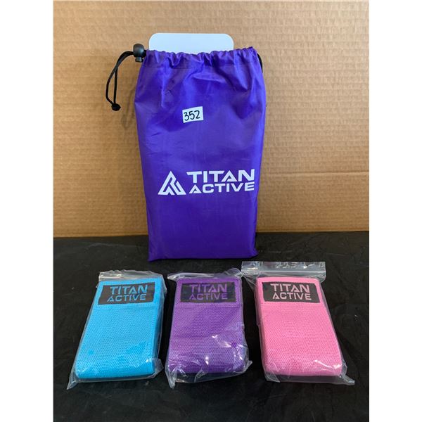 Titan Active Fabric Workout Resistance Bands