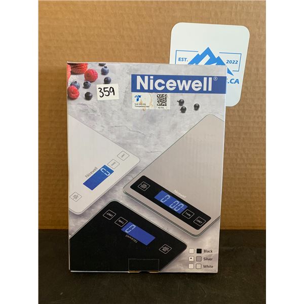 Nicewell Kitchen Scale 22lb Capacity Model: MQD-C018