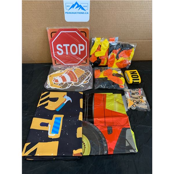 Party Pack Construction Decorating  Set 84 Piece