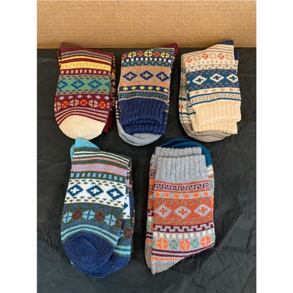 Womens Warm Socks Multicolor 5 Pack
