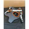 Image 2 : Dog Halter Harness Size Large Oarnge And Black