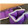 Image 2 : Henkelion 1 Pair 6 pound 3 Pound Each Adjustable Ankle Weights Purple