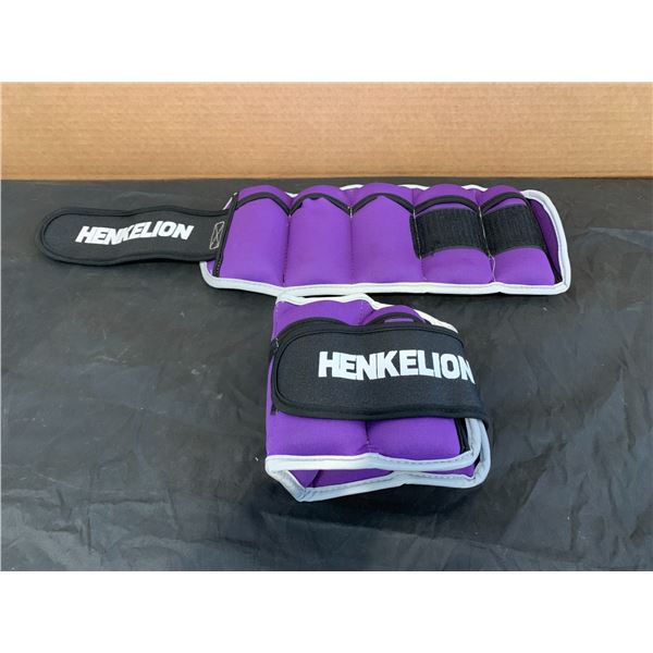 Henkelion 1 Pair 6 pound 3 Pound Each Adjustable Ankle Weights Purple