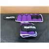 Image 1 : Henkelion 1 Pair 6 pound 3 Pound Each Adjustable Ankle Weights Purple