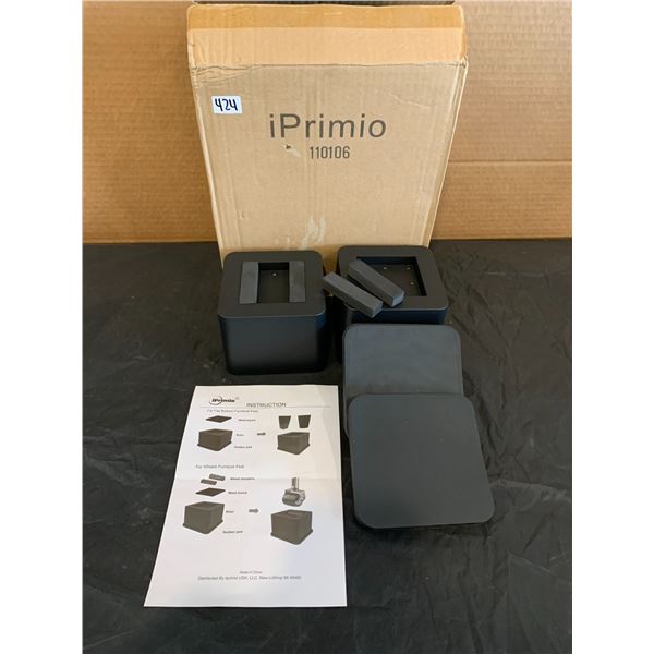iPrimio Furniture Risers for Flat/ Wheeled Bottom Furniture - 6 Pack
