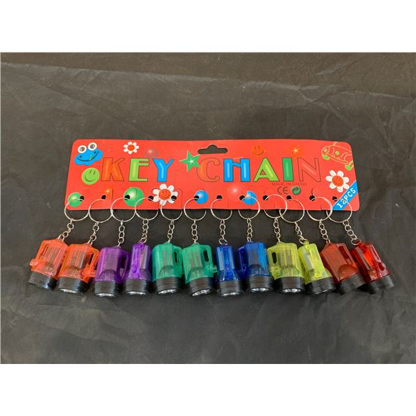Key Chain Lot of 12 Flashlight Key Chains