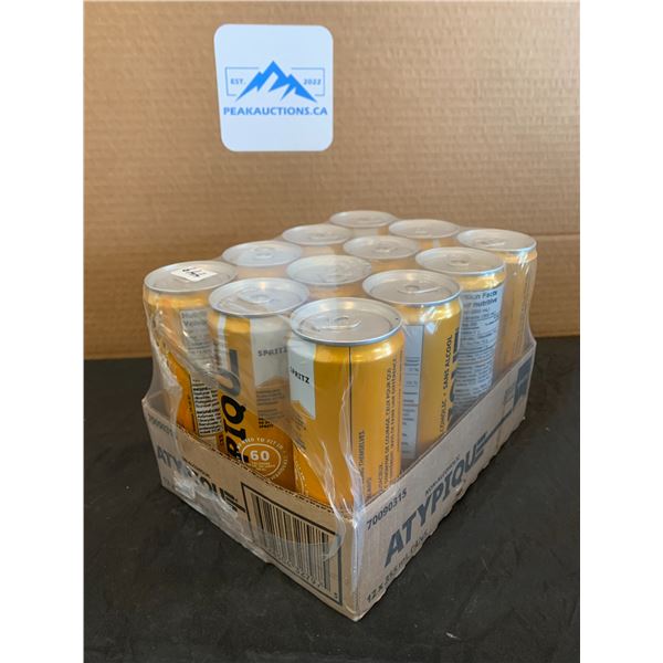 Atypique Sparkling Flavoured Beverage Non Alcoholic 12 Pack 355ml