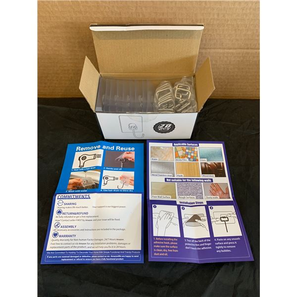 Antimbee Heavy Duty Adhesive Hooks Indoor Outdoor 20 Pack